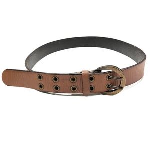 Women's Distressed Tan Brown Genuine Leather Belt